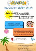 Inscription été 2025